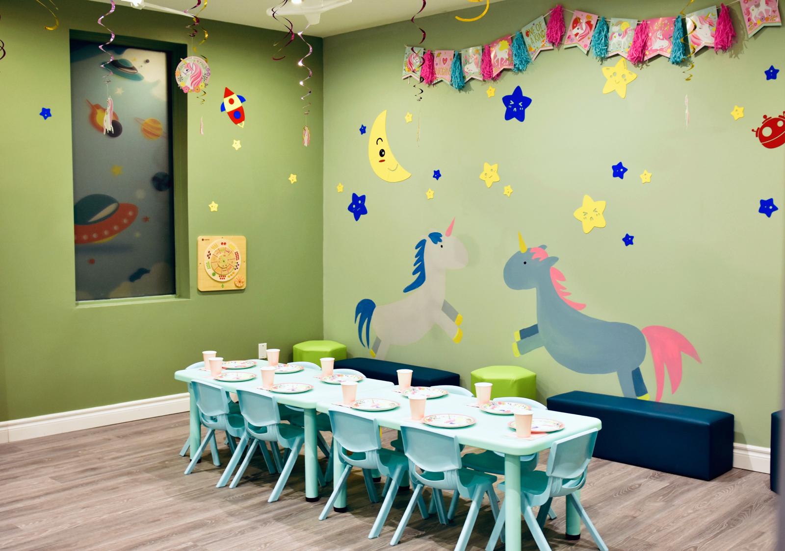 Unicorn Party Room - Indoor Playground | Kids Birthday Party Room 